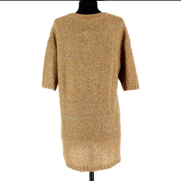 Sandro Gold Sequin Shift Dress Size 1 fits to medium